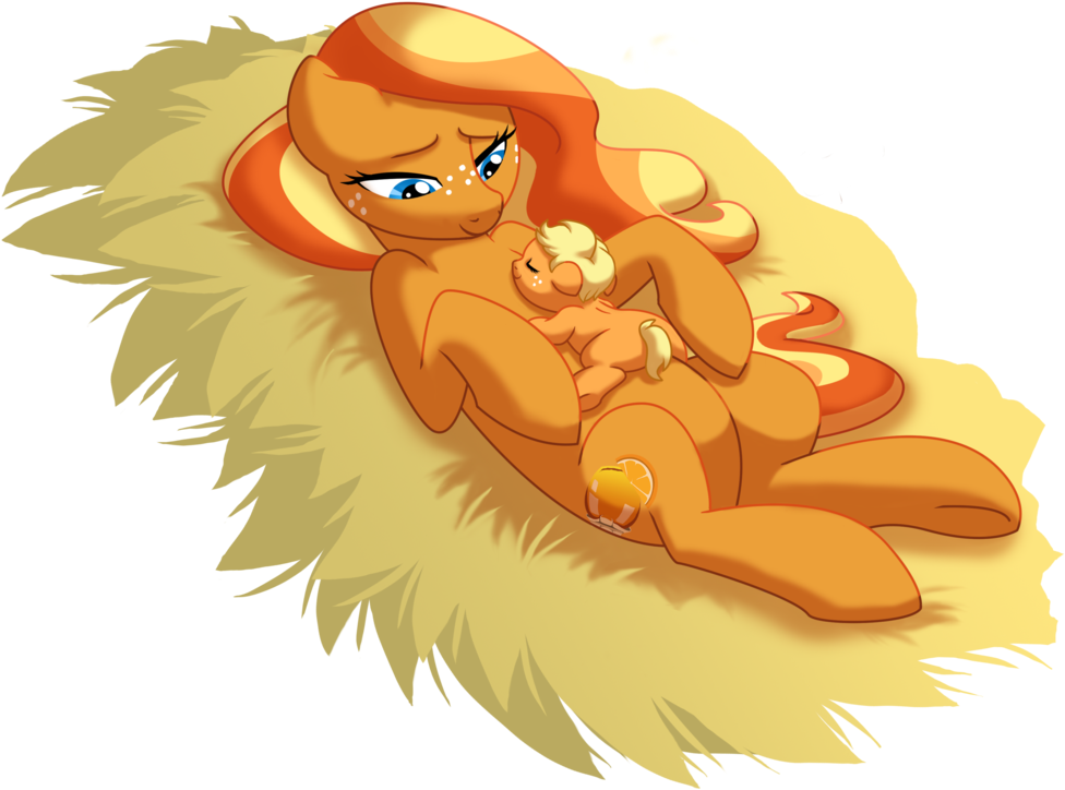 Applejack, Applejack's Parents, Artist - My Little Pony Baby Birth (1019x784)