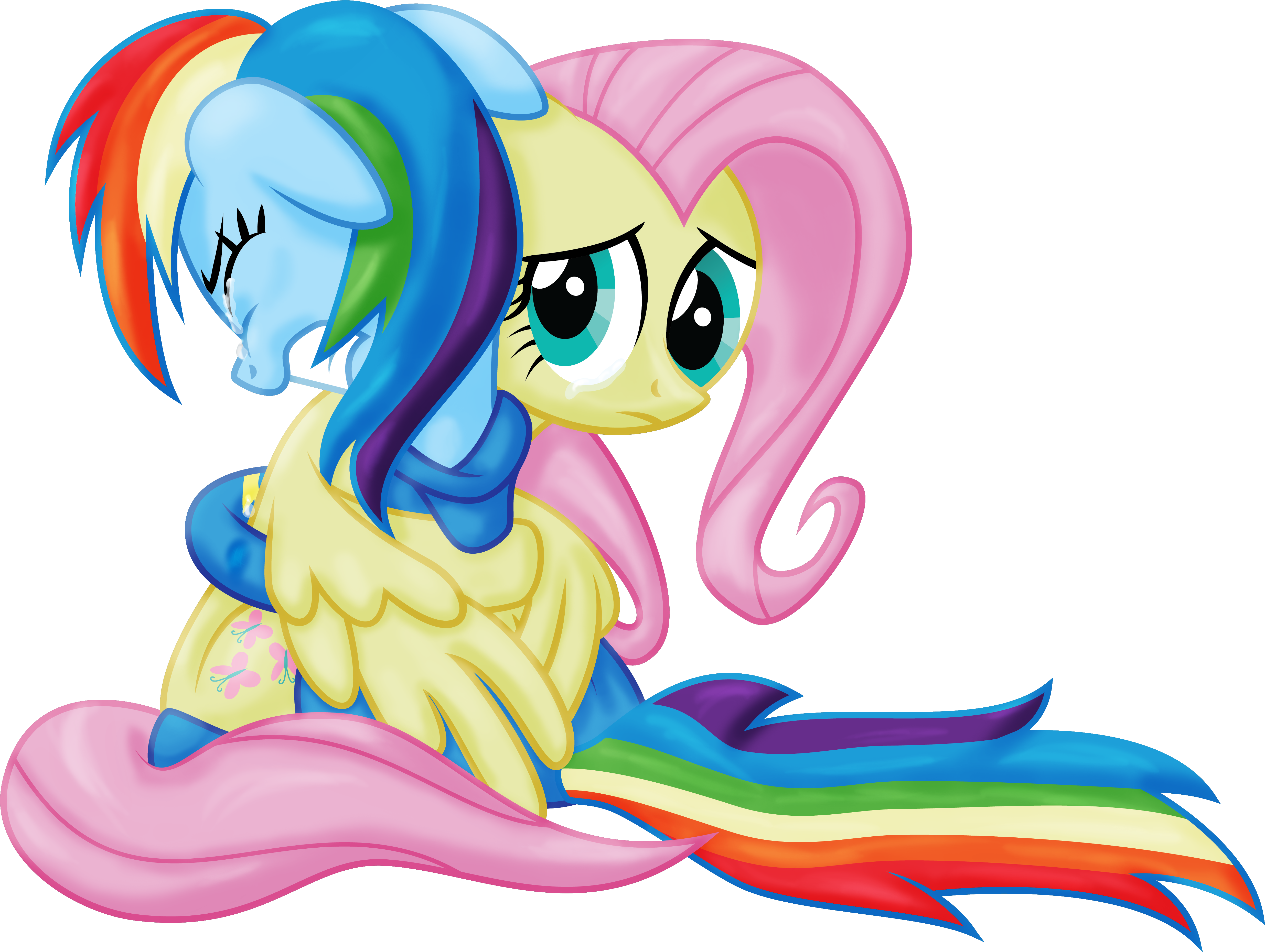 My Little Pony Friendship Is Magic - Sad Rainbow Dash Crying (5100x4500)