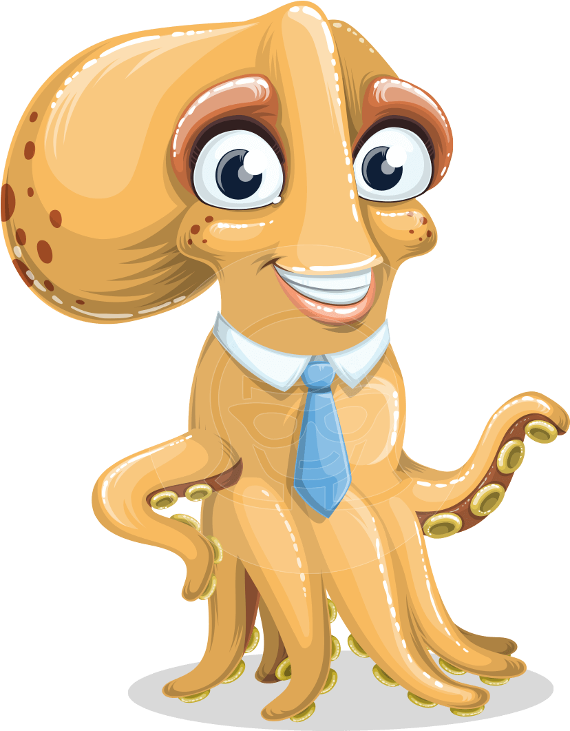 Temper The Business Octopus - Cartoon (1025x1060)