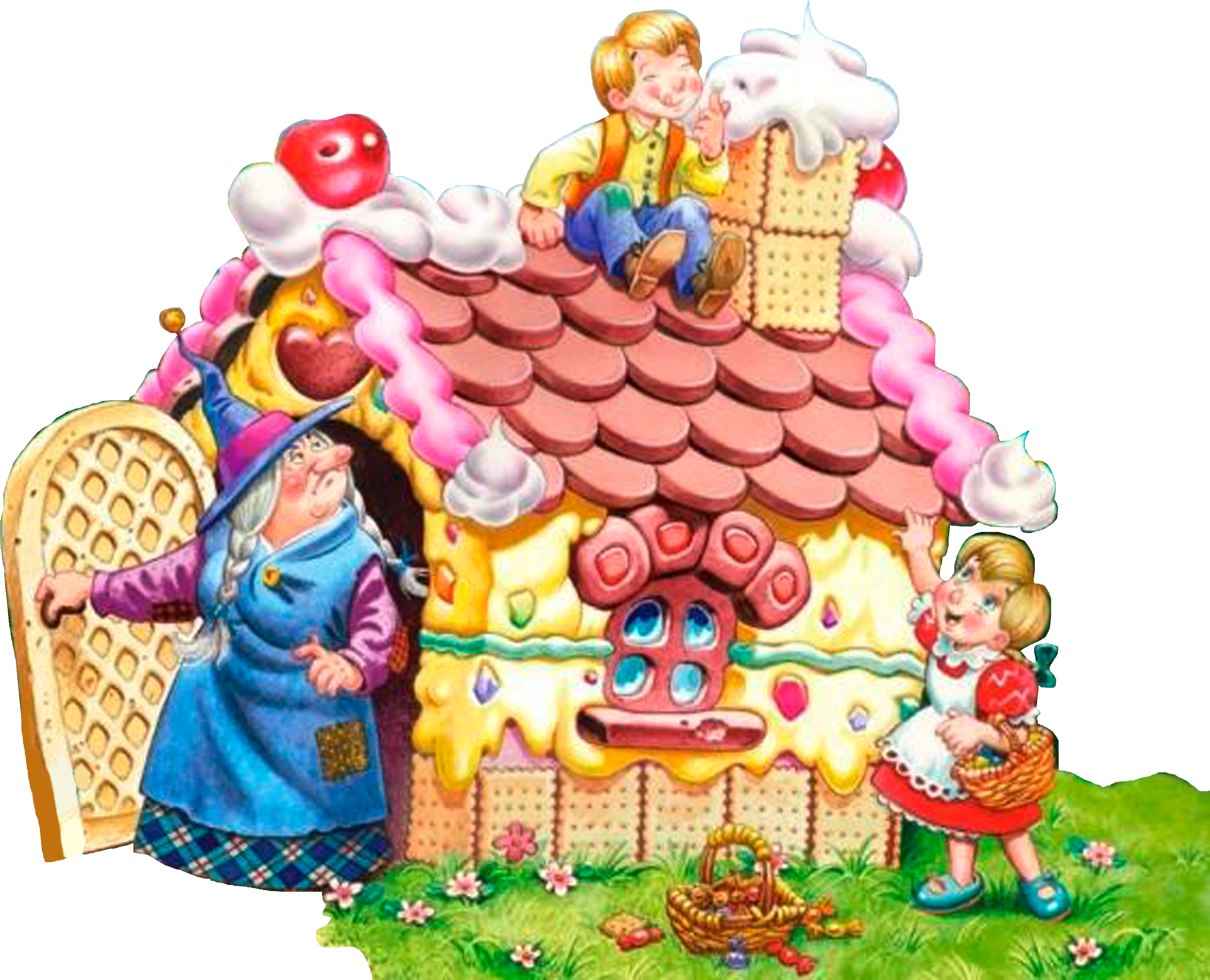 Hansel And Gretel Grimms Fairy Tales Bajki Samograjki - Candy House Cartoon (5000x5000)
