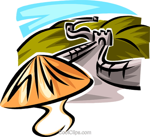 Great Wall Of China Vektor Clipart Bild - Great Wall Of China Vektor Clipart Bild (480x439)