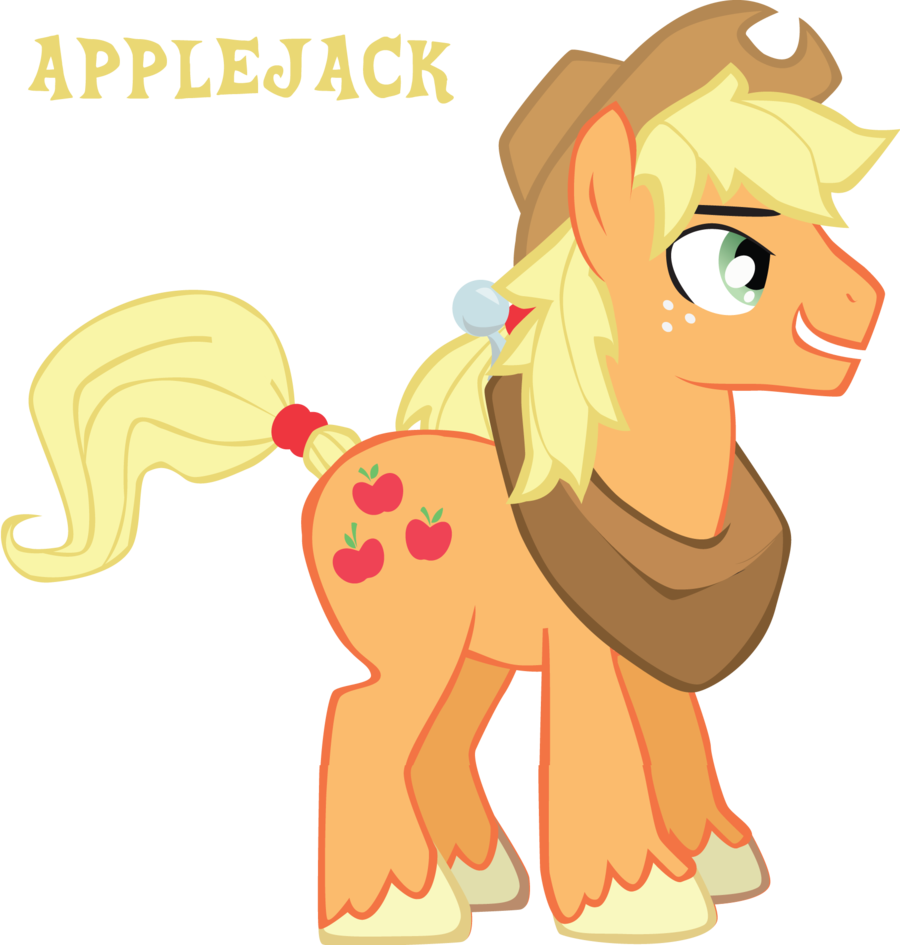 Applejack As A Colt - My Little Pony Applejack Boy (900x945)