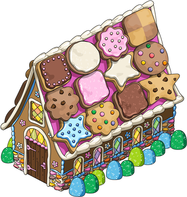 Fg Building Candycottage - Gingerbread House (703x716)