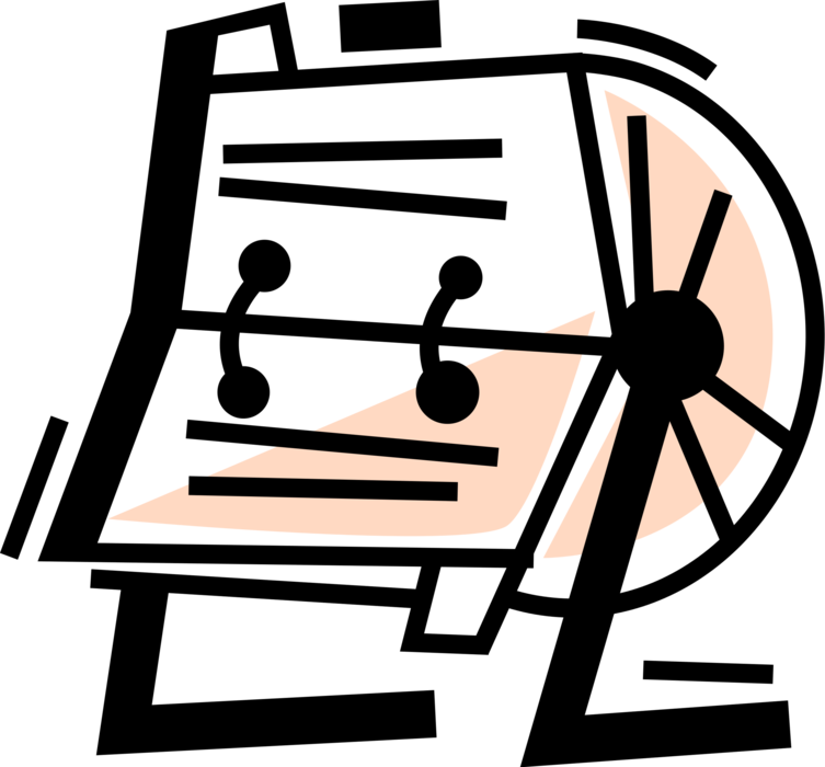 Vector Illustration Of Rolodex Rotating File Device - Vector Illustration Of Rolodex Rotating File Device (753x700)