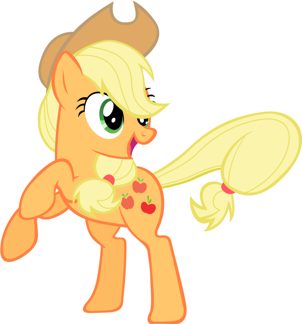 Applejack Standing On Her Hind Legs By Rainbowrage12 - اپل جک در پونی کوچولو (1024x1106)