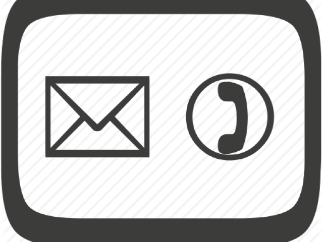 Business Cards Clipart Telephone Icon - Message Black And White (640x480)