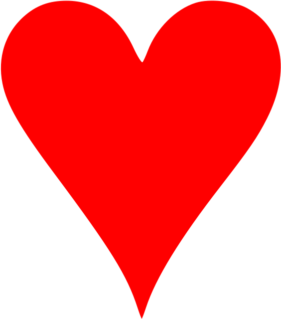 File - Card Heart - Svg - Love Heart (649x767)