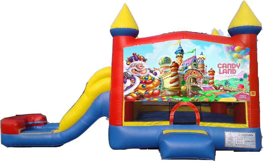 Water Slide Castle Combo Side Slide Candy Land $180/day - Inflatable (960x720)