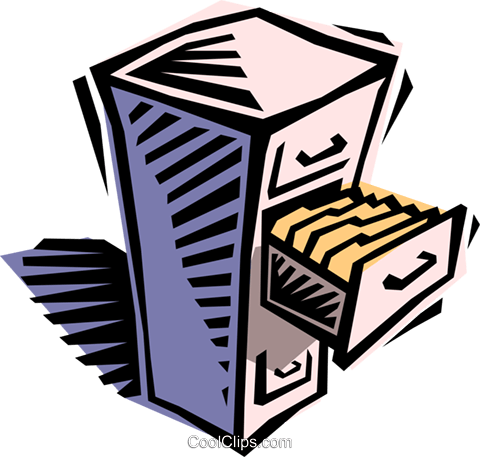 Filing Cabinet Royalty Free Vector Clip Art Illustration - Filing Cabinets Clipart (480x457)
