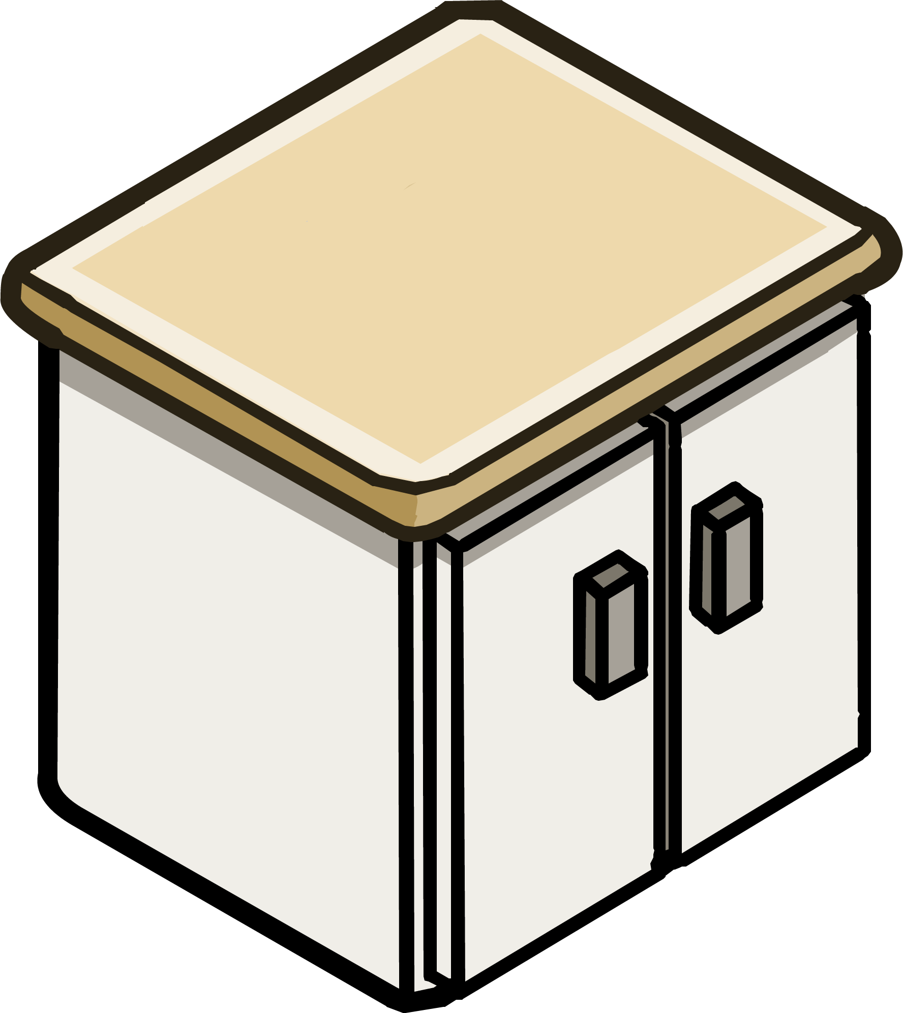 Granite Top Double Cabinet - Club Penguin Sink (1776x1992)