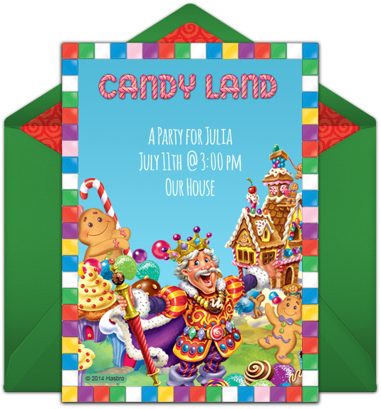 One Of Our Favorite Free Birthday Party Invitations, - American Crafts Stickers Hasbro Candyland Characters (650x650)