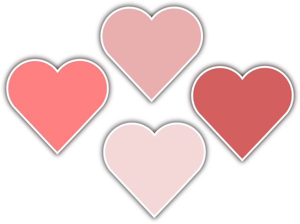 This Free Clip Arts Design Of Various Shades Of Pink - Coracoes Rosa Png (600x448)