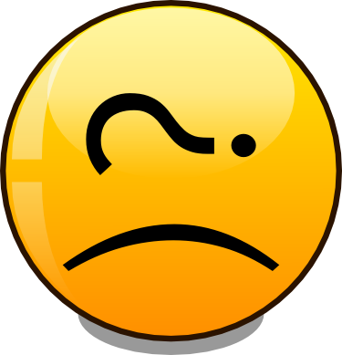 Basic Smiley Confused By Mondspeer On Clipart Library - Confused Smiley (375x389)