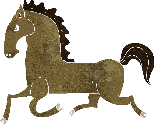 Horse Clipart Swimming - Horse (493x399)