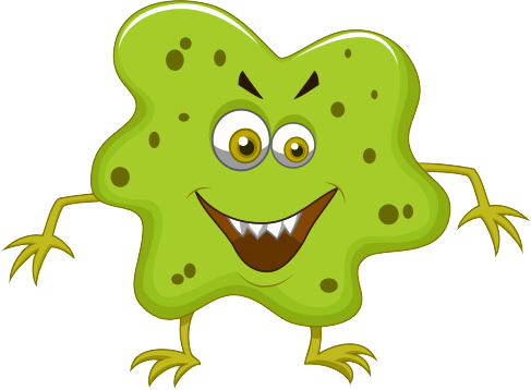 Virus Png - Bacteria Cartoon Png (487x358)