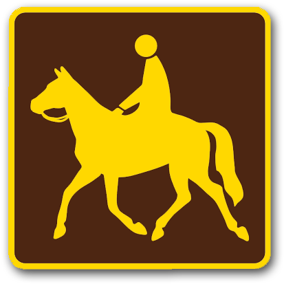 Recreactional Horseback Riding In The Adirondacks, - Horse Trail (459x461)
