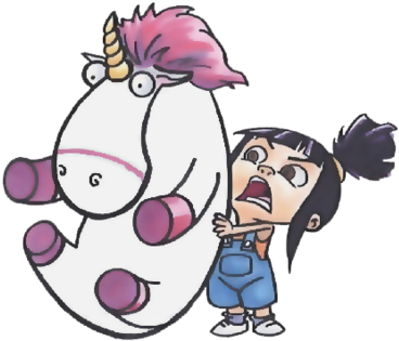 Simple Easy To Draw Fall Pictures Agnes Y Unicorn Tipo - Agnes And Unicorn Png (400x332)