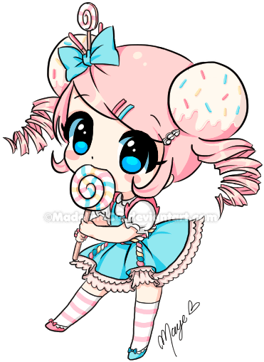 Anime Girl Chibi Happy (430x530)