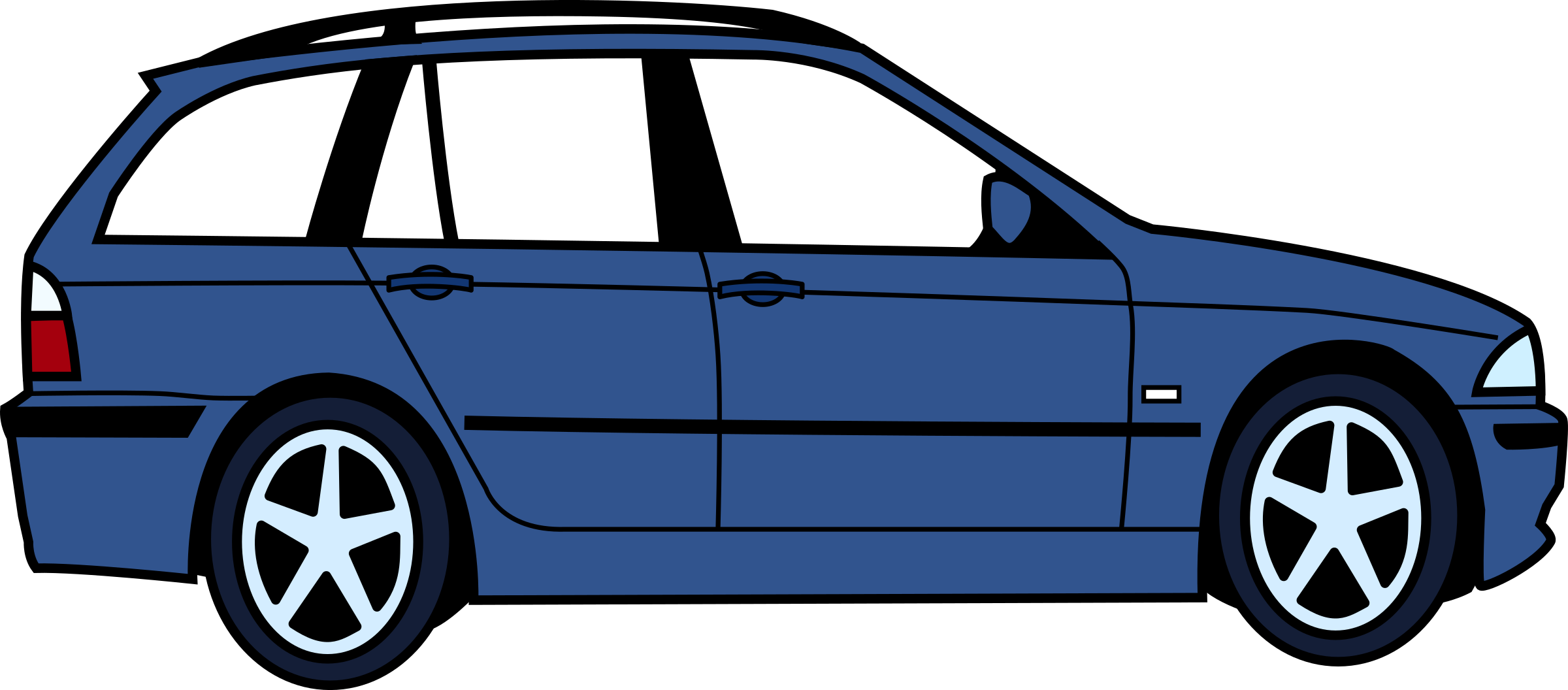 Bmw Touring Png Clipart - Cartoon Car Side View (2400x1056)