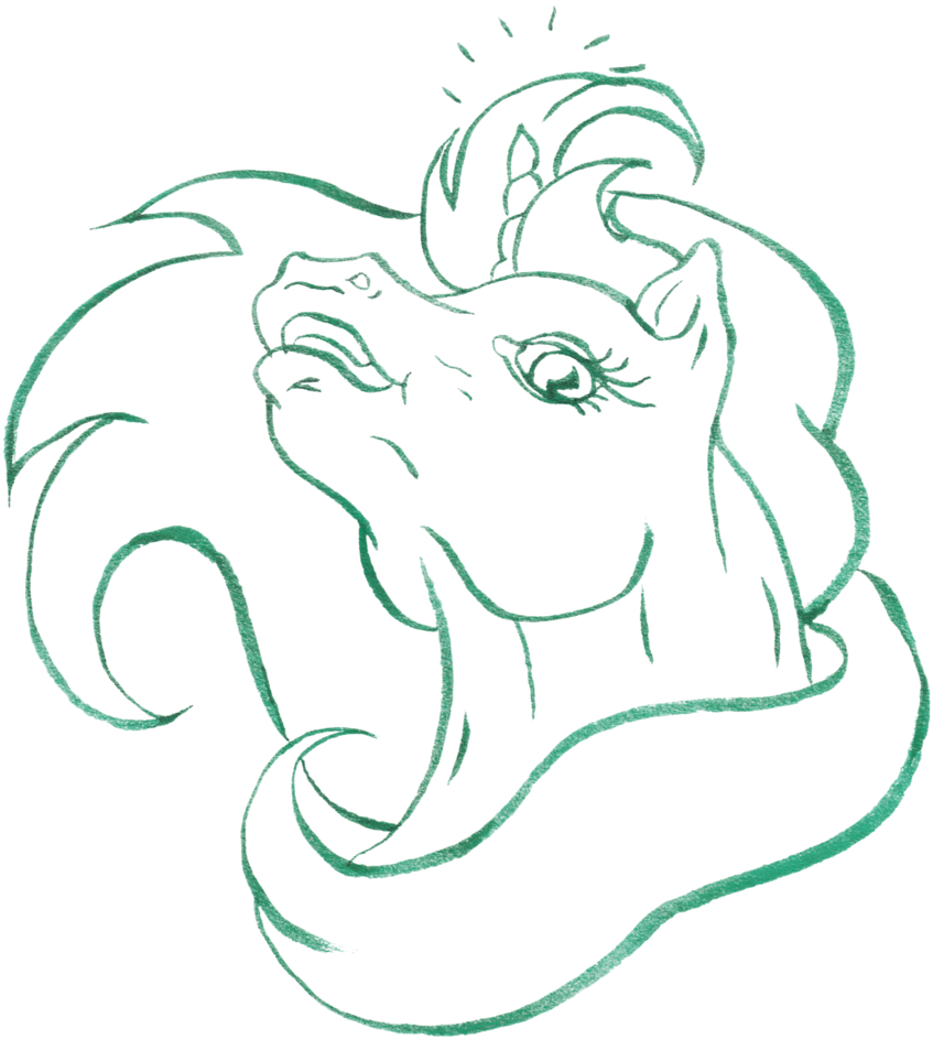 Free Unicorns Head Drawings - Unicorn (847x943)