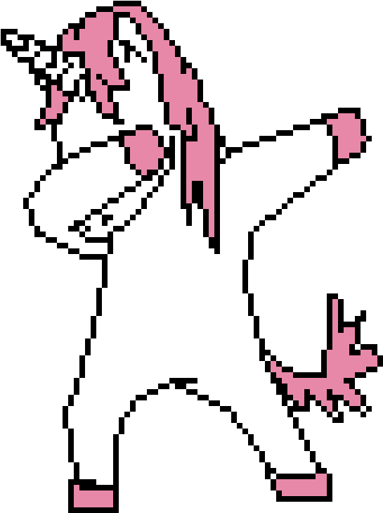 Dabbing Unicorn - Pink Dabbing Unicorn (1200x800)