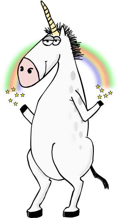 Unicorn Clipart Simple - Unicorns And Rainbows Throw Blanket (566x800)