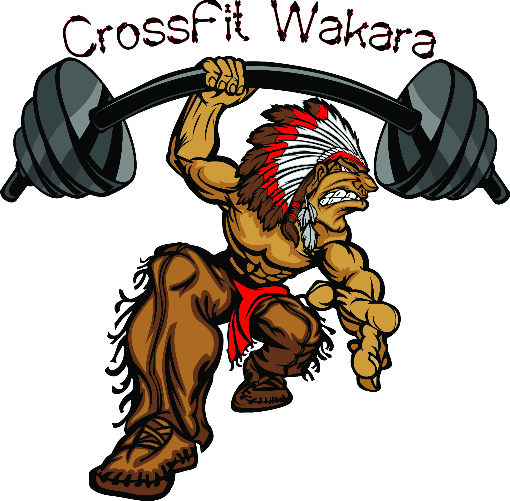 Crossfit Wakara - Vinyl Stickers Decals Indian Warrior Garage Home Window (1633x1633)