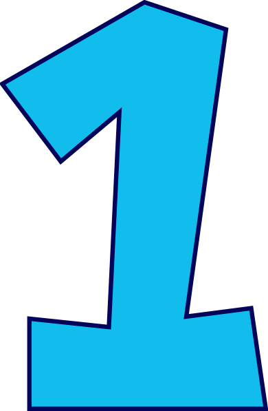 Number 1 Clip Art (390x597)
