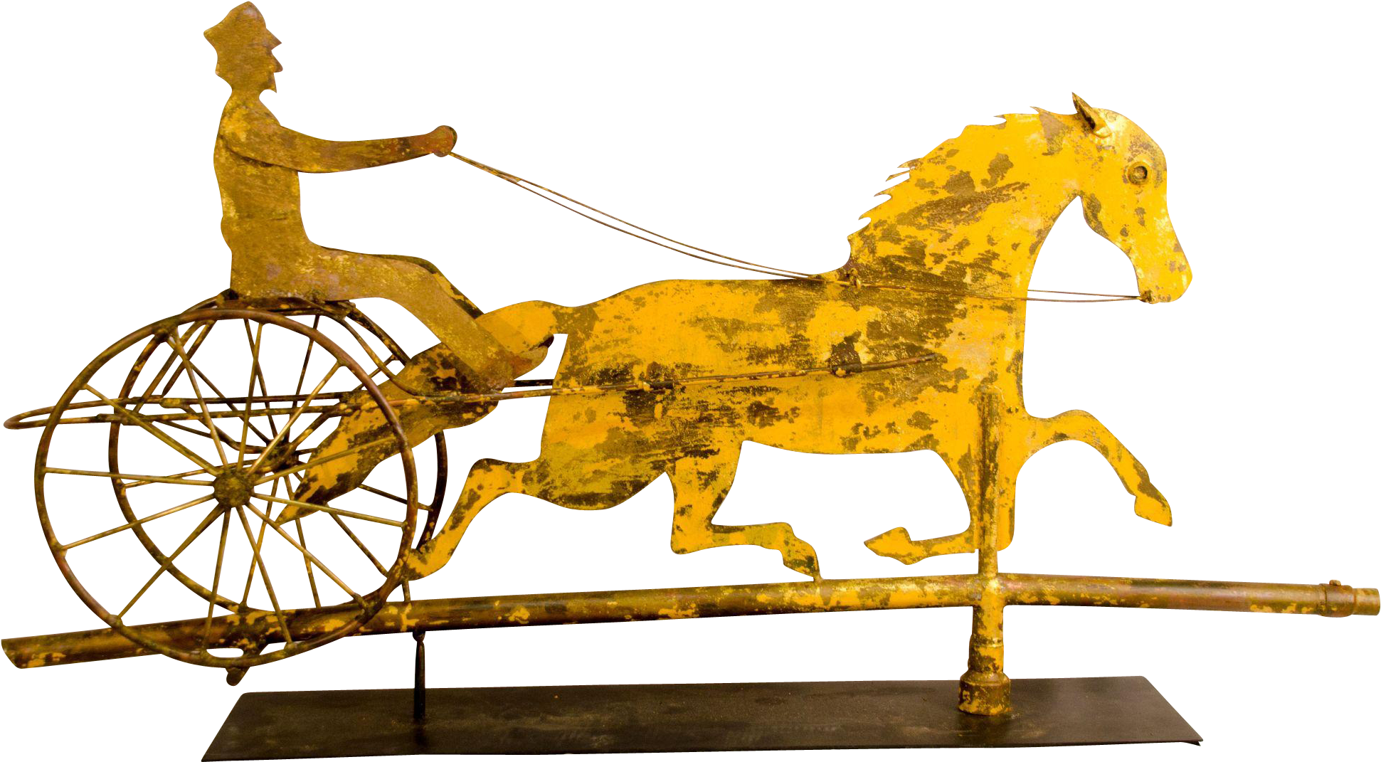 Sheet Copper Horse, Sulky And Driver Weathervane - Horse And Buggy (1940x1940)