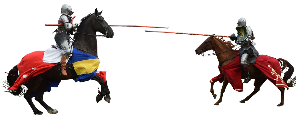 Black Knight On Black Horse 26, Buy Clip Art - Knight Jousting Png (960x485)
