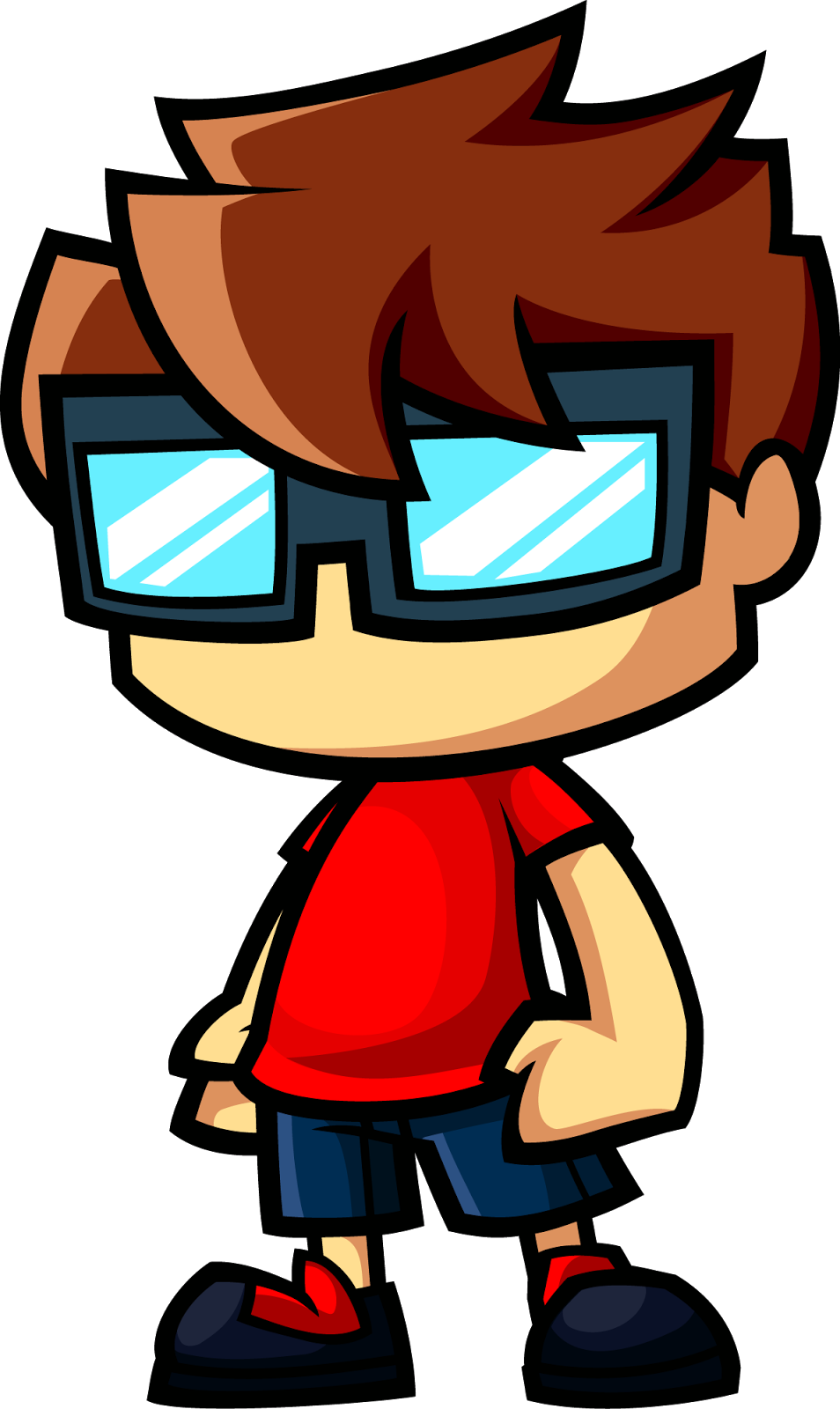 Knock Off Ray Bans With Logo - Geek Character Gif (954x1600)