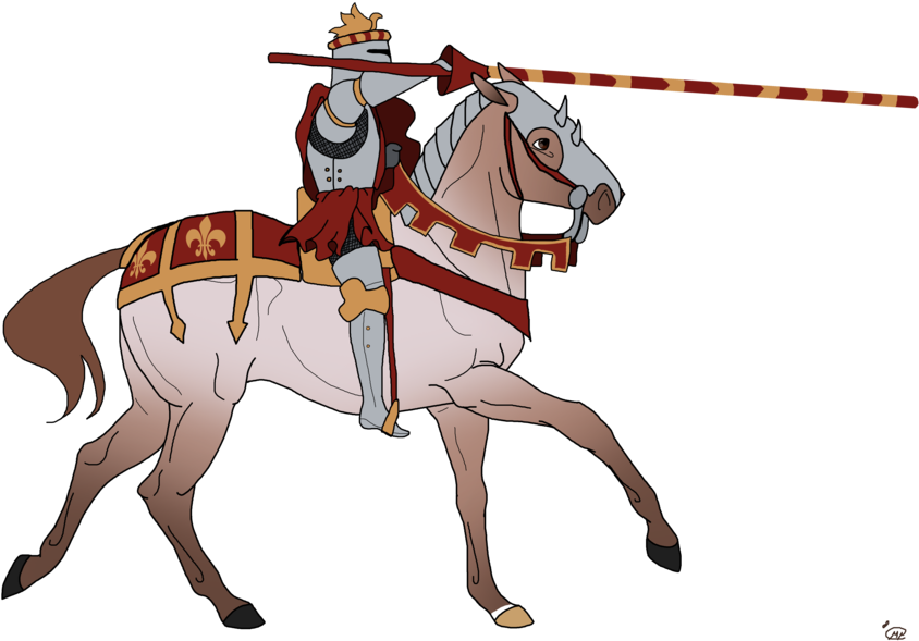 28 Collection Of Jousting Horse Drawing - Jousting Knight Png (900x690)
