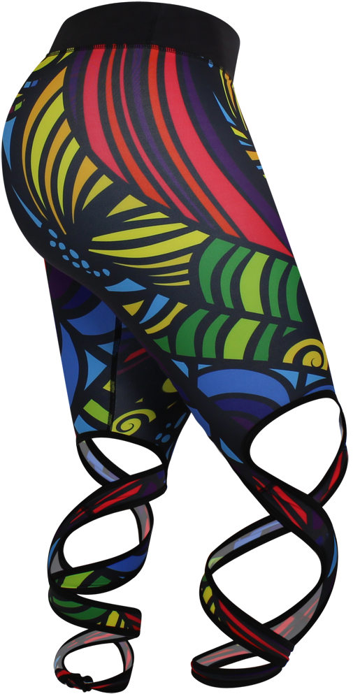 Psychedelic Strappy Shorts - Shorts (819x1024)