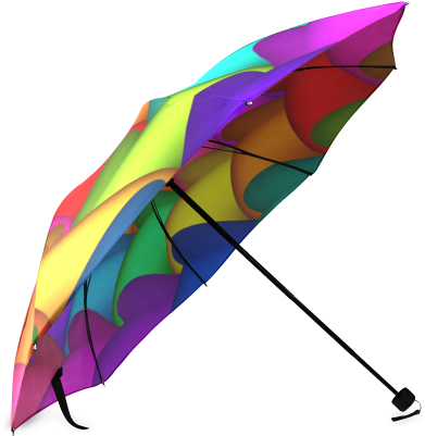 Psychedelic Rainbow Spiral Umbrella Foldable Umbrella - Umbrella (500x500)