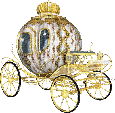 Golden Cinderella Carriage - Gratulacje Congratulations Dog Gif Obrazki (400x393)