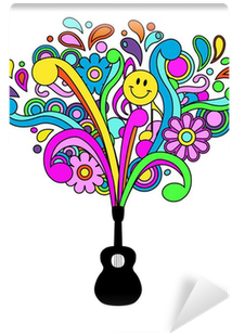 Retro Styled Psychedelic Music Vector, Eps8 Wall Mural - Vector Graphics (400x400)