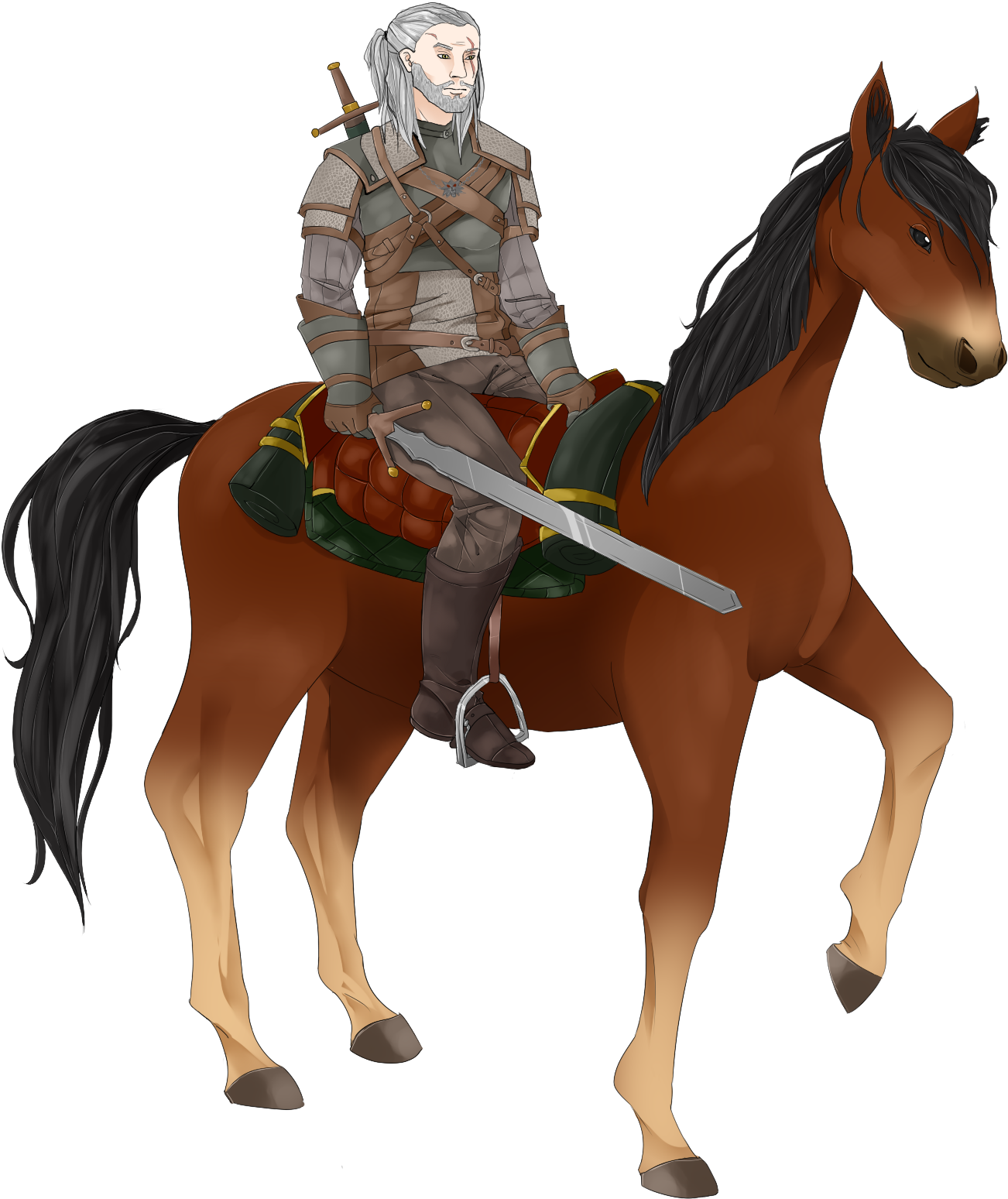 On A Horse By Asentinel - Mare (1700x1834)