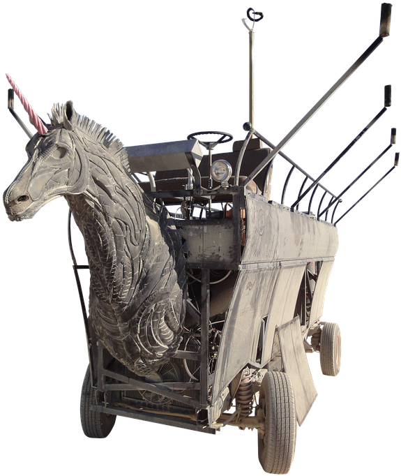 Burning Man, Horse, Dare, Torches, Horse Head - Horse (642x720)