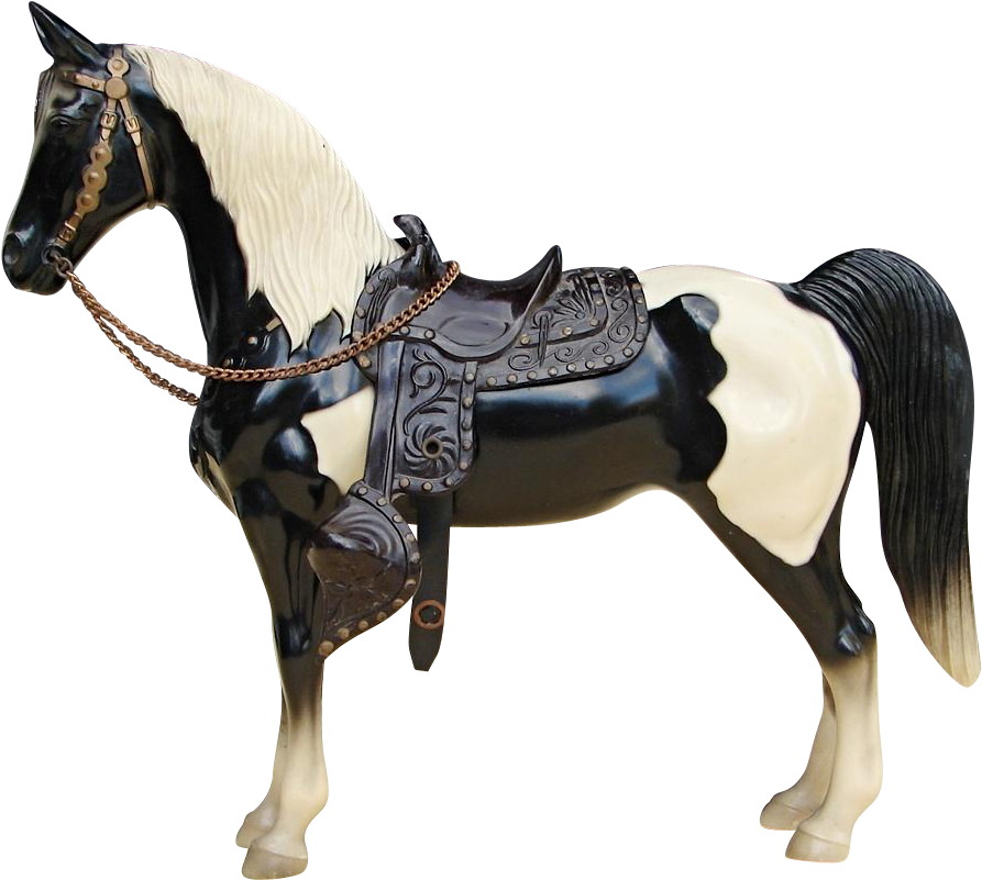 Vintage Earliest Breyer Western Horse One Owner Piebald - Breyer Western Horse Vintage (892x892)