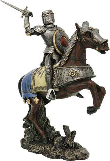 Horse Knight Equestrian Statue Figurine - Native American Dakota Warrior (555x555)