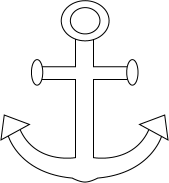 Anchor Line Art - Graphics (338x366)