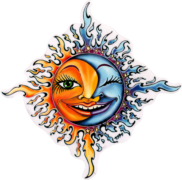 Sun And Moon Tattoos (600x593)