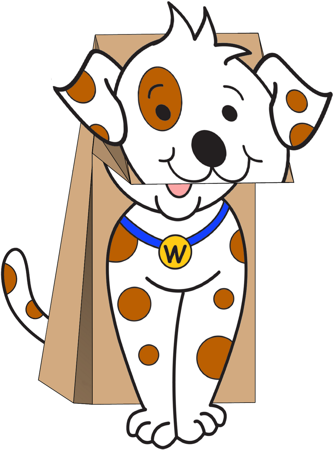 Dog Paper Bag Puppet Templates - Paper Bag (1275x1600)