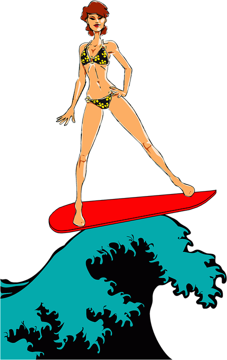 Cartoon Bikini 10, Buy Clip Art - Tidal Wave Clipart Png (454x720)
