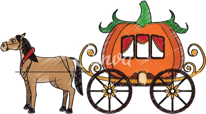 Horse Medieval Carriage Icon - Cartoon Of Carriage (800x800)