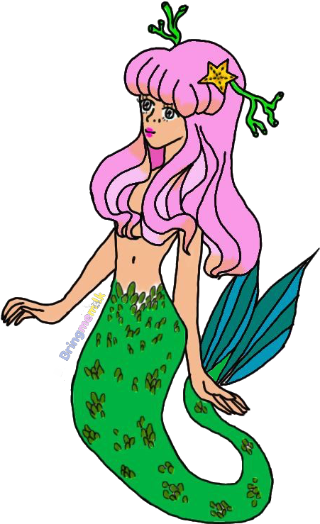 Hot Pink Mermaid Digital - Portable Network Graphics (750x746)
