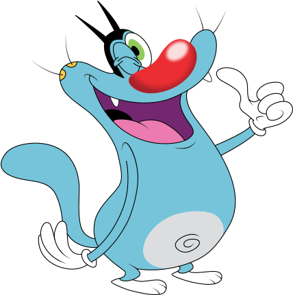 Three Friends Cartoon Download - Oggy And The Cockroaches Oggy Age (510x490)