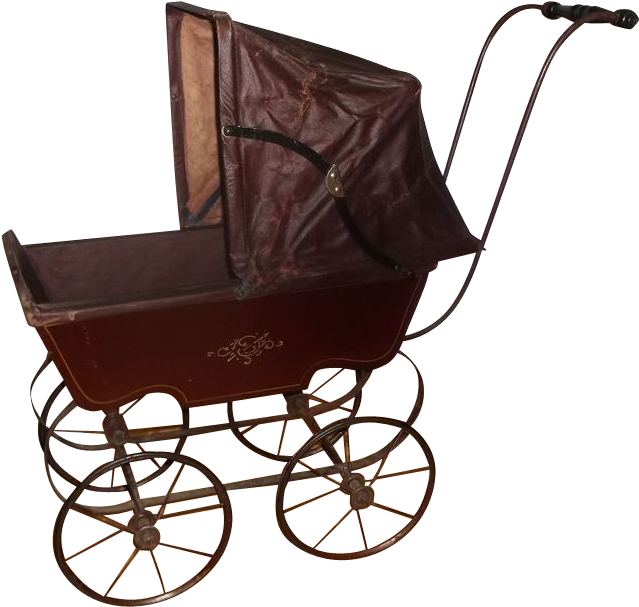 Doll Carriage Perambulator Baby Buggy Made By Whitney - Baby Carriage (638x638)