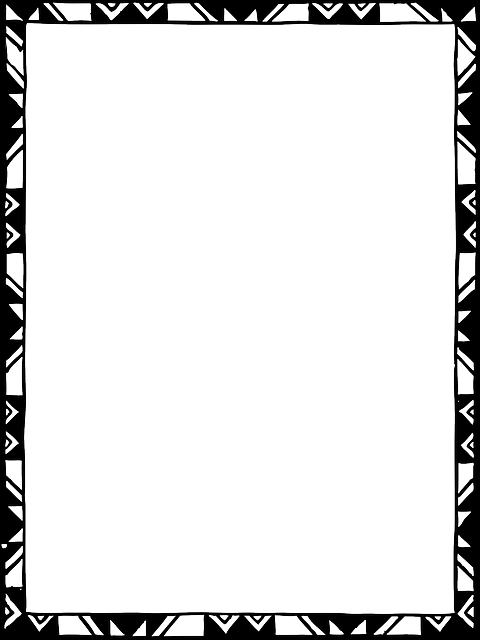 Simple Frames Design Black - Black And White Frames Border Design (480x640)