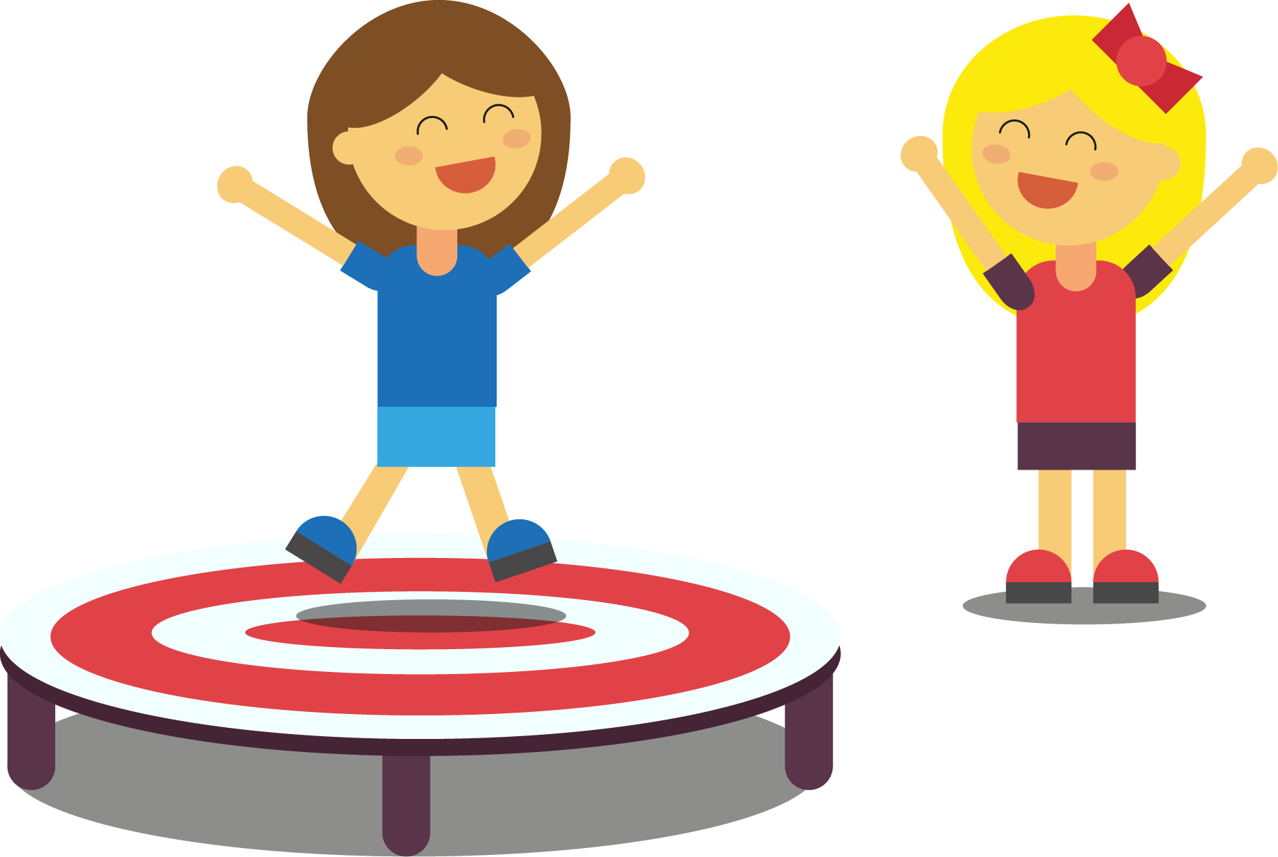 Trampoline Dia Clip Art - Cartoon (1850x1241)